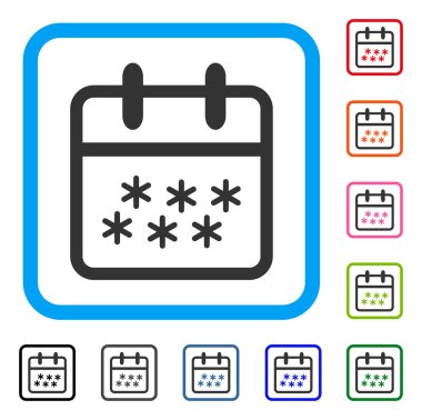 Kış günü simgesi çerçeveli