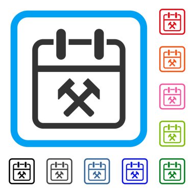 Çalışma günü simgesi çerçeveli