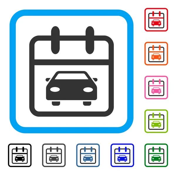 Giornata dell'automobile Icona incorniciata — Vettoriale Stock