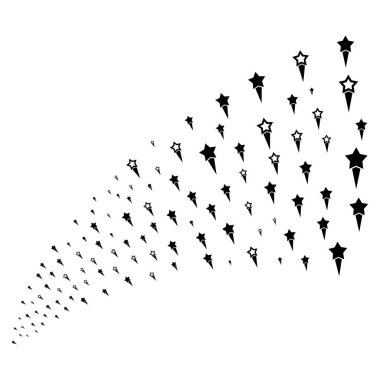 Kaynak akışı konfeti yıldız