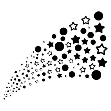 Kaynak akışı konfeti yıldız