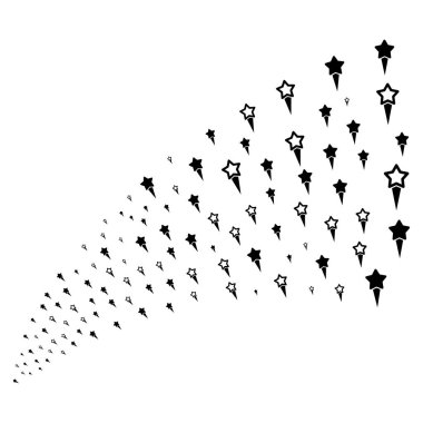 Kaynak akışı konfeti yıldız