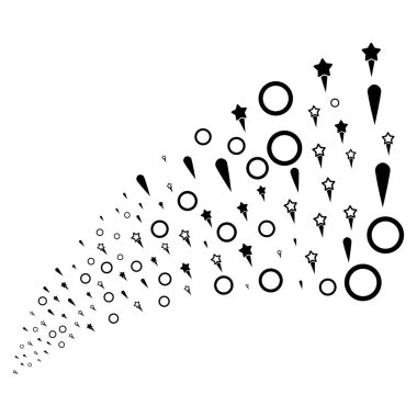 Kaynak akışı konfeti yıldız