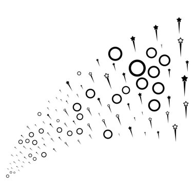 Kaynak akışı konfeti yıldız