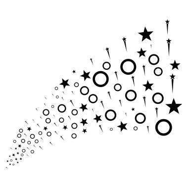 Kaynak akışı konfeti yıldız