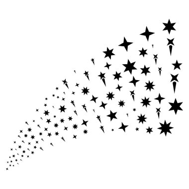 Kaynak akışı konfeti yıldız