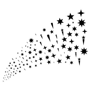 Kaynak akışı konfeti yıldız