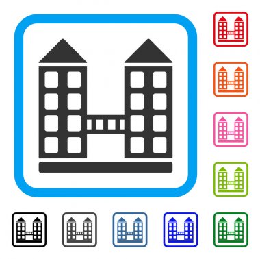 Şirket bina simgesini çerçeveli