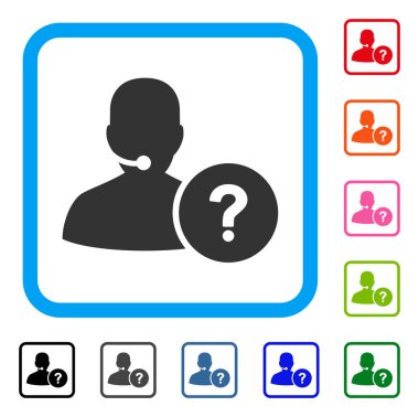 Çevrimiçi destek simgesi çerçeveli