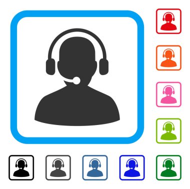 Telefonla satış simgesi çerçeveli