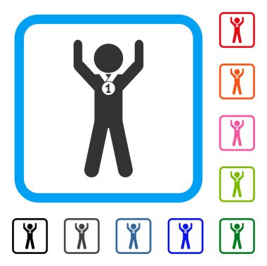 Çocuk şampiyonu simgesi çerçeveli