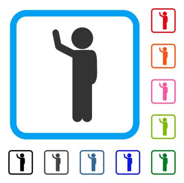 Çocuk otostop simgesi çerçeveli