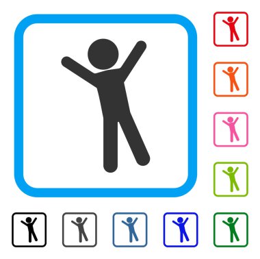 Çocuk sevinç simgesi çerçeveli