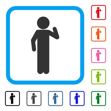 Çocuk görüş simgesi çerçeveli