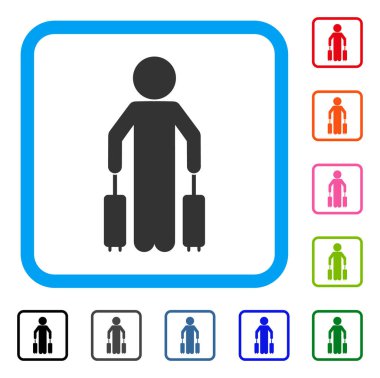 Çocuk yolcu simgesi çerçeveli