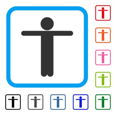 Çocuk Scarescrow simgesi çerçeveli