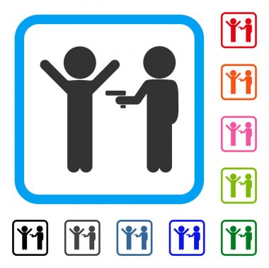 Çocuk suç simgesi çerçeveli