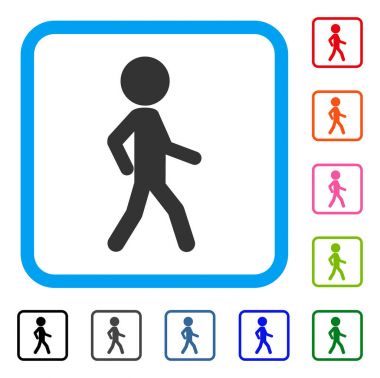 Çocuk yürümeye simgesi çerçeveli