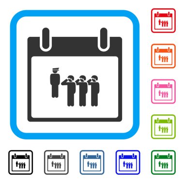 Ordu kadrosu takvim günü simgesi çerçeveli