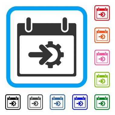 COG Tümleştirme takvim günü simgesi çerçeveli