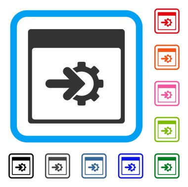 COG Tümleştirme takvim sayfası simgesini çerçeveli