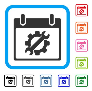 Yapılandırma araçları takvim günü simgesi çerçeveli