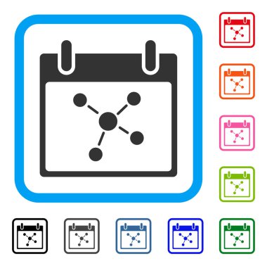 Bağlantıları takvim günü simgesi çerçeveli