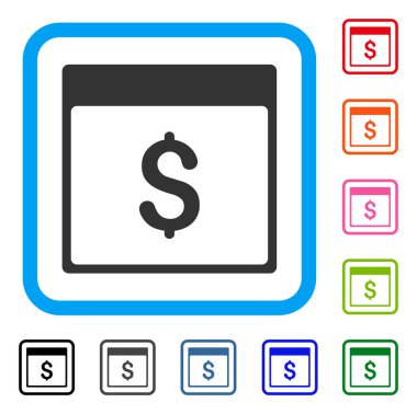 Dolar Döviz Alım takvimi sayfa simgesi çerçeveli