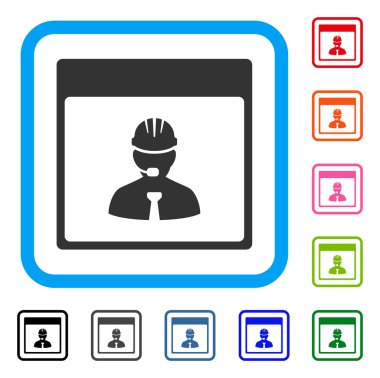 Mühendis takvim günü simgesi çerçeveli