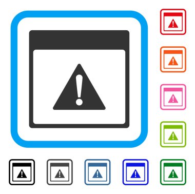 Hata takvim sayfası simgesini çerçeveli