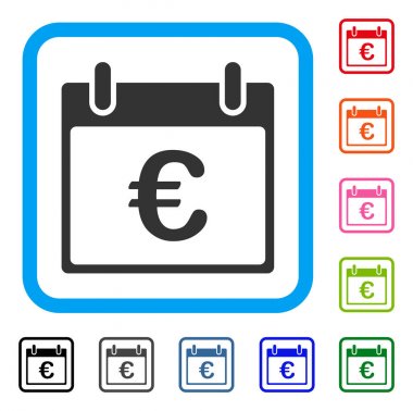 Euro takvim günlük simge çerçeveli