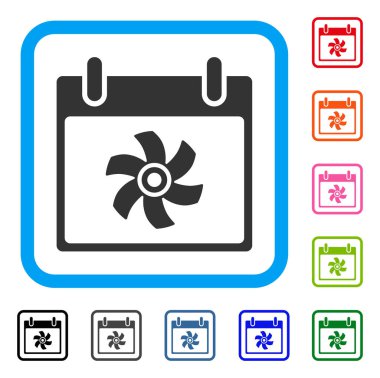 Fan takvim günü simgesi çerçeveli