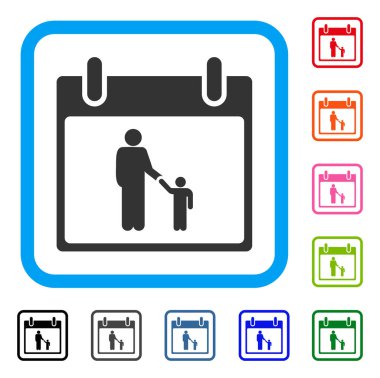 Babası takvim günü simgesi çerçeveli