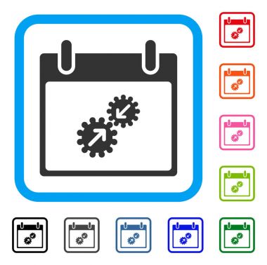 Gears entegrasyonu takvim günü simgesi çerçeveli