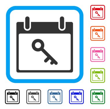 Temel takvim günü simgesi çerçeveli