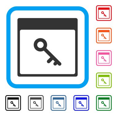 Temel takvim sayfası simgesini çerçeveli