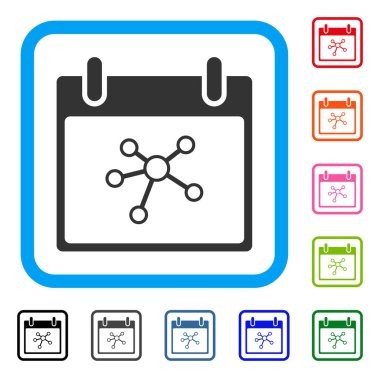 Bağlantılar takvim günü simgesi çerçeveli