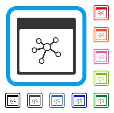 Linkler takvim sayfası simgesini çerçeveli