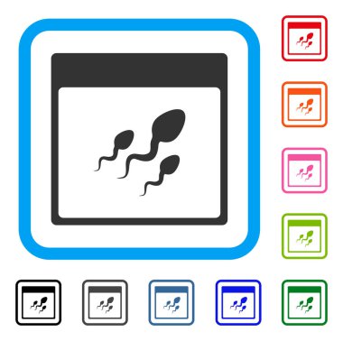 Spermatozoids takvim sayfası simgesini çerçeveli