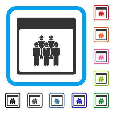 Personel takvim sayfası simgesini çerçeveli