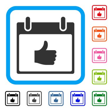 Takvim günü yukarı simgesi çerçeveli