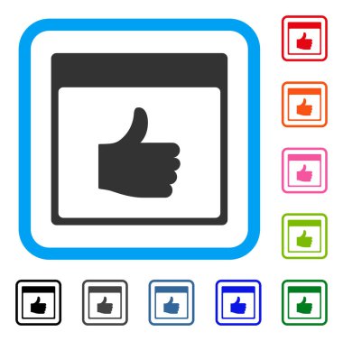 Takvim sayfası yukarı simgesi çerçeveli