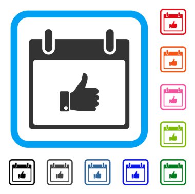 El takvim günü yukarı simgesi çerçeveli