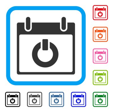 Simge takvim günü açmak çerçeveli