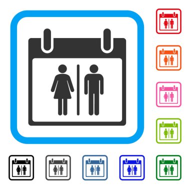 Simge su dolabı takvim günü çerçeveli