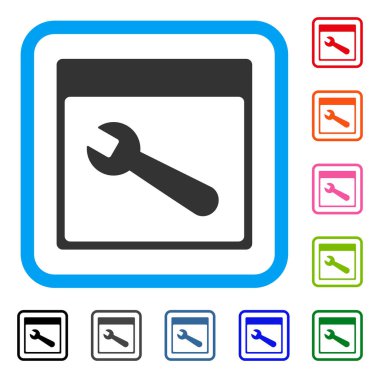 Simge anahtarı aracı takvim sayfası çerçeveli