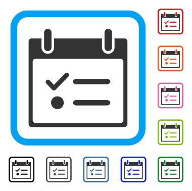 Yapılacaklar listesi takvim günü simgesi çerçeveli