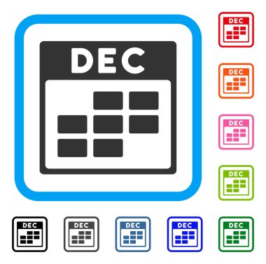 Aralık Takvim kılavuzu simgesini çerçeveli
