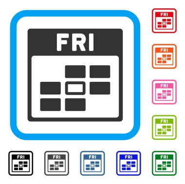 Cuma Takvim kılavuzu simgesini çerçeveli.