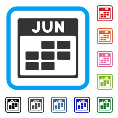 June Takvim kılavuzu simgesini çerçeveli